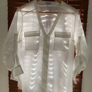 Large Express White Pullover Blouse